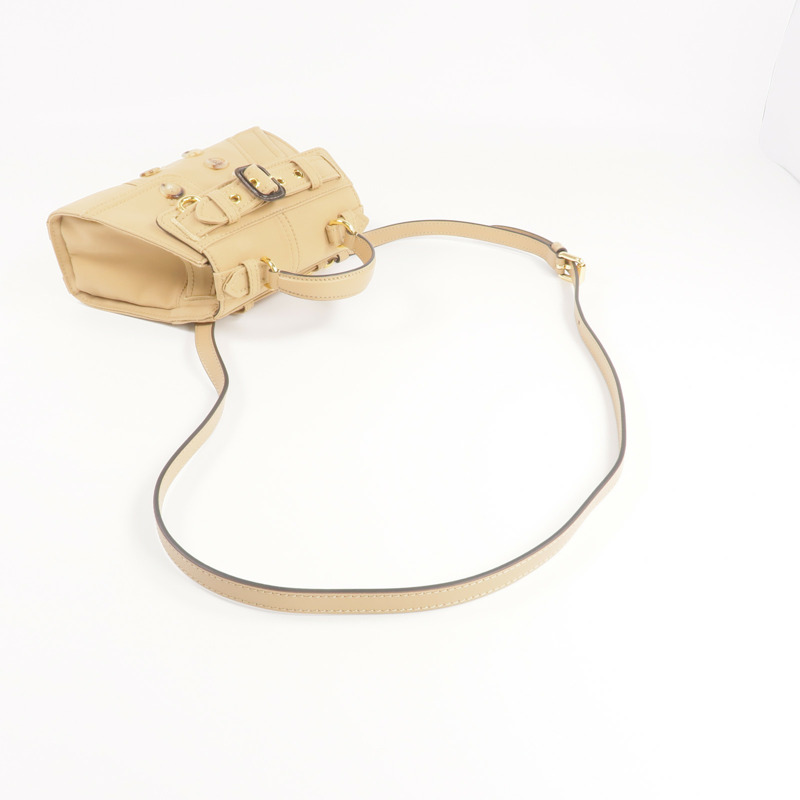 MOSCHINO 棉混紡Trench Coat Design 2 Way Shoulder金扣手挽肩背兩用袋-6