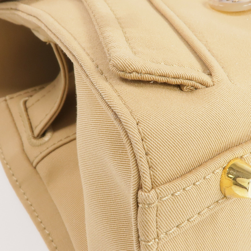 MOSCHINO 棉混紡Trench Coat Design 2 Way Shoulder金扣手挽肩背兩用袋-10