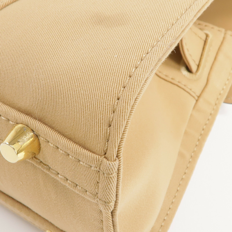 MOSCHINO 棉混紡Trench Coat Design 2 Way Shoulder金扣手挽肩背兩用袋-11