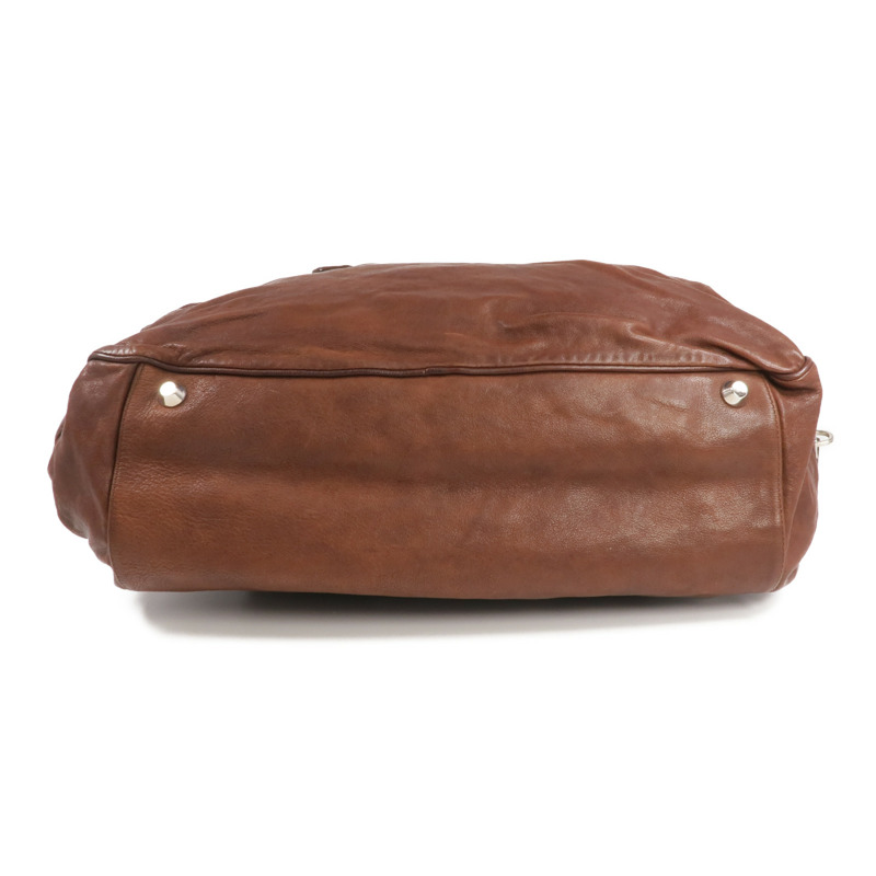 PRADA 牛皮皮革Handbag/Boston Bag銀扣手挽袋/波士頓包-3