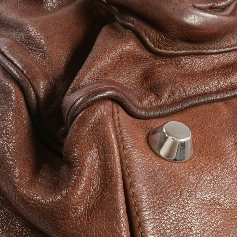 PRADA 牛皮皮革Handbag/Boston Bag銀扣手挽袋/波士頓包-6