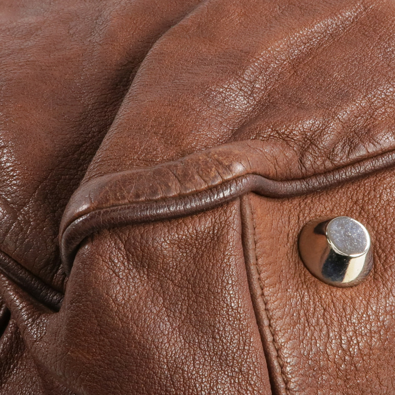 PRADA 牛皮皮革Handbag/Boston Bag銀扣手挽袋/波士頓包-8