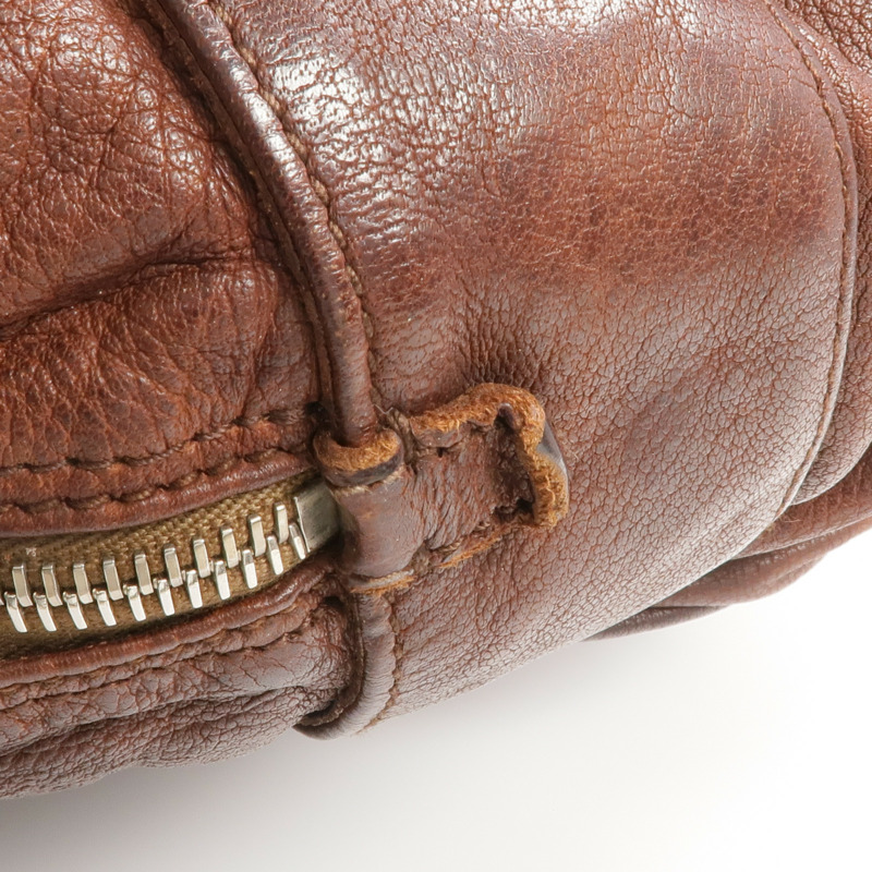 PRADA 牛皮皮革Handbag/Boston Bag銀扣手挽袋/波士頓包-9