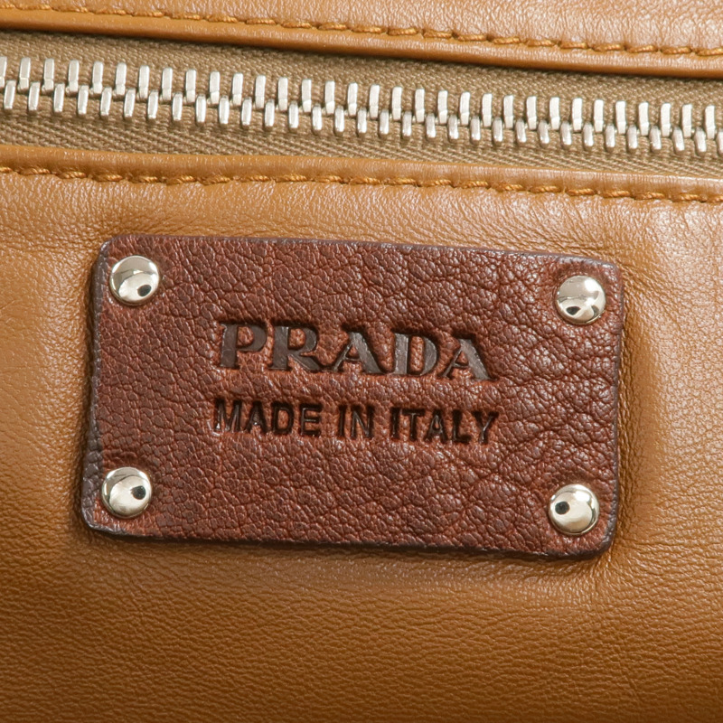 PRADA 牛皮皮革Handbag/Boston Bag銀扣手挽袋/波士頓包-14