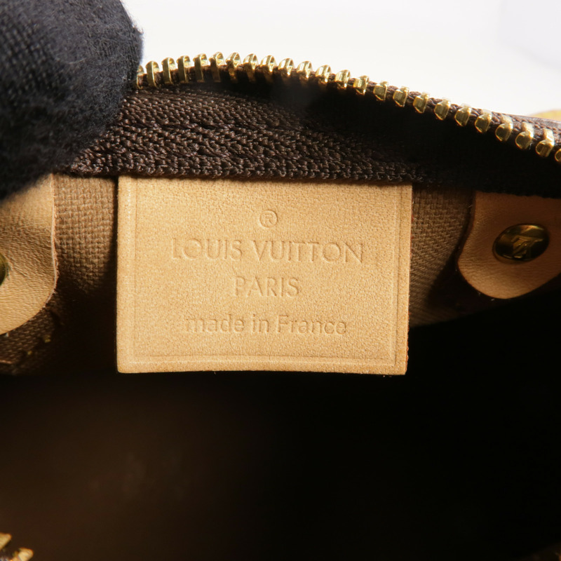 LOUIS VUITTON Monogram Nano Speedy金扣手挽肩背兩用袋棕色-4