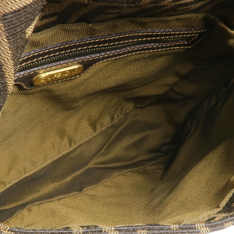 FENDI 帆布Zucchino金扣肩背袋-4