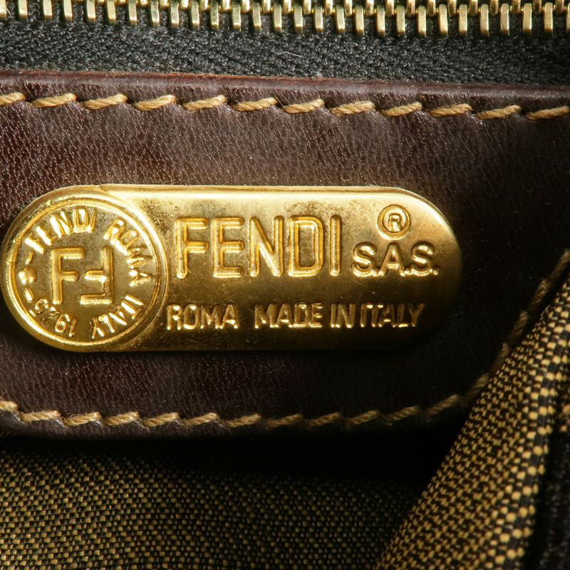 FENDI 帆布Zucchino金扣肩背袋-5