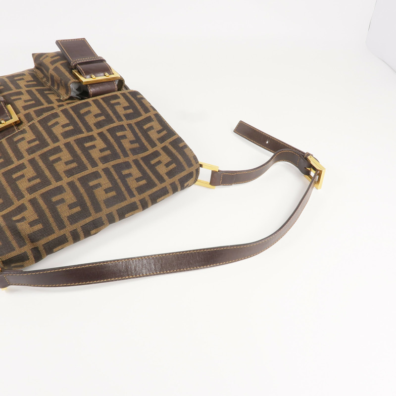 FENDI 帆布Zucchino金扣肩背袋-6