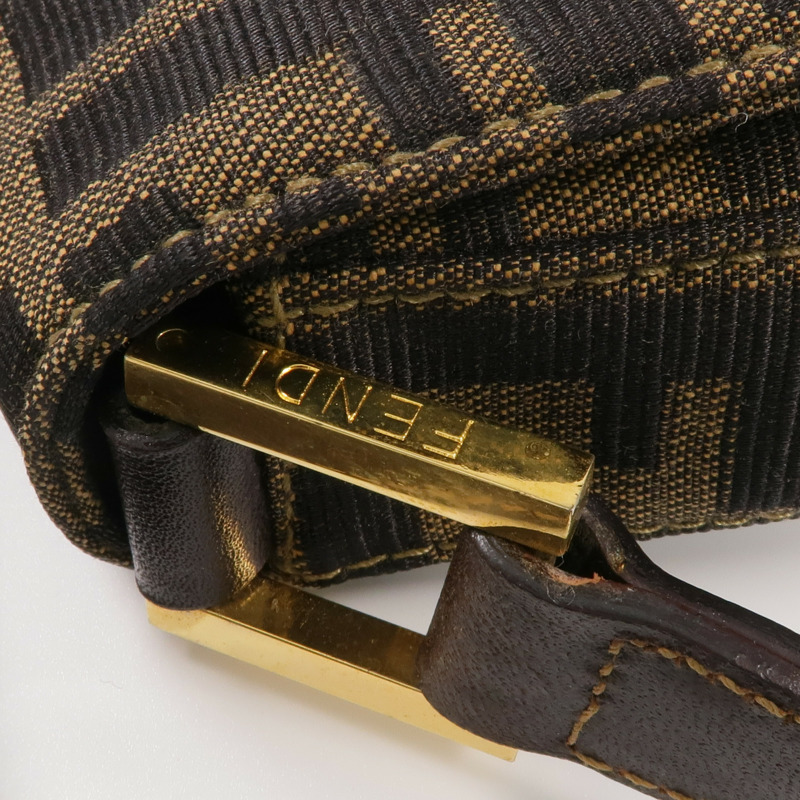 FENDI 帆布Zucchino金扣肩背袋-8