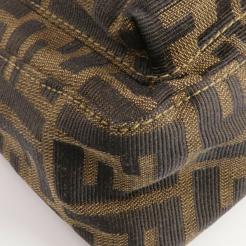 FENDI 帆布Zucchino金扣肩背袋-10