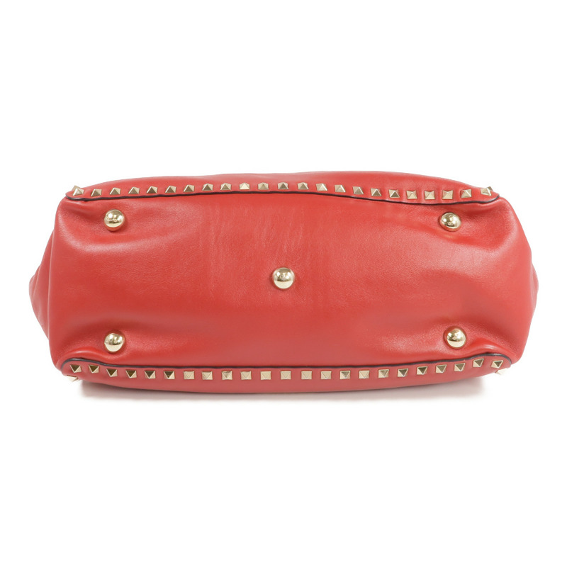 Valentino 皮革Rockstud Tote金扣手挽肩背兩用袋-3