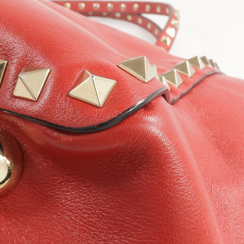 Valentino 皮革Rockstud Tote金扣手挽肩背兩用袋-10