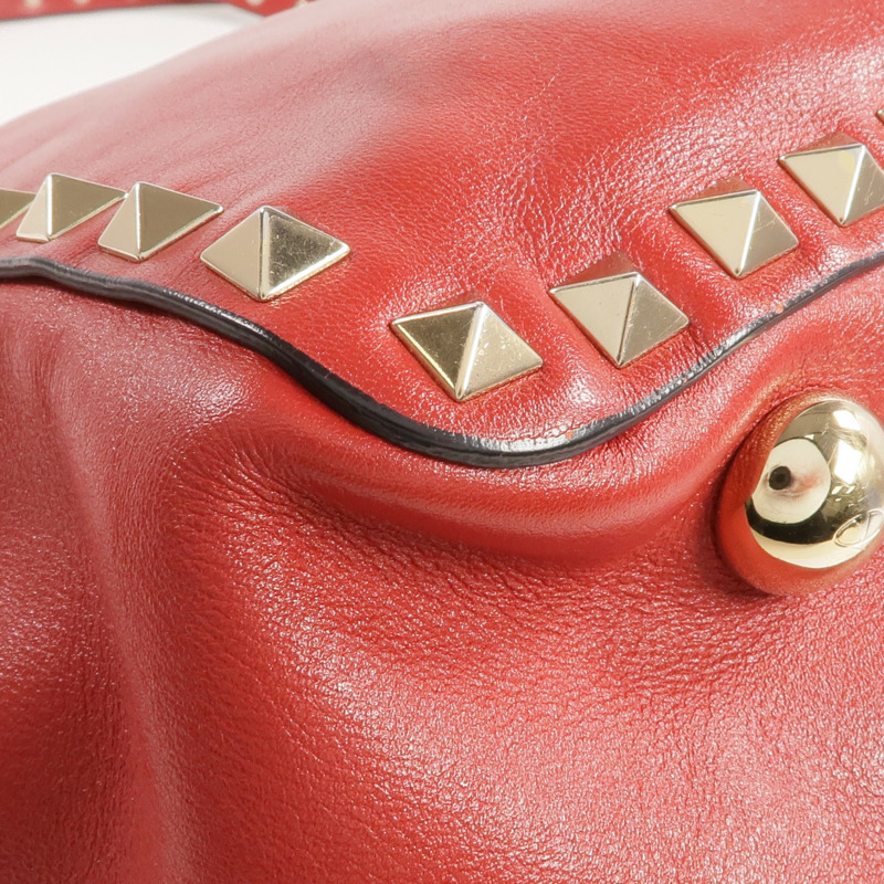 Valentino 皮革Rockstud Tote金扣手挽肩背兩用袋-13