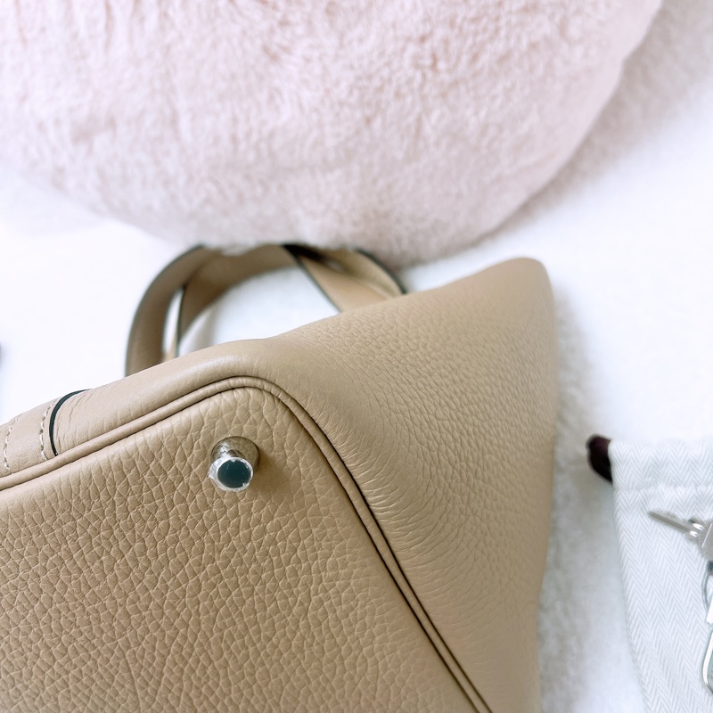 全新 Hermes picotin 18 菜籃子 風衣灰銀釦 B-4