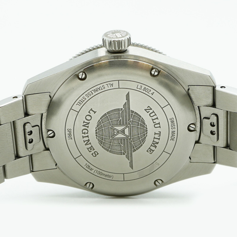 浪琴 Spirit Zulu Time L3.802.4.93.6 海軍藍錶盤男士腕錶-5