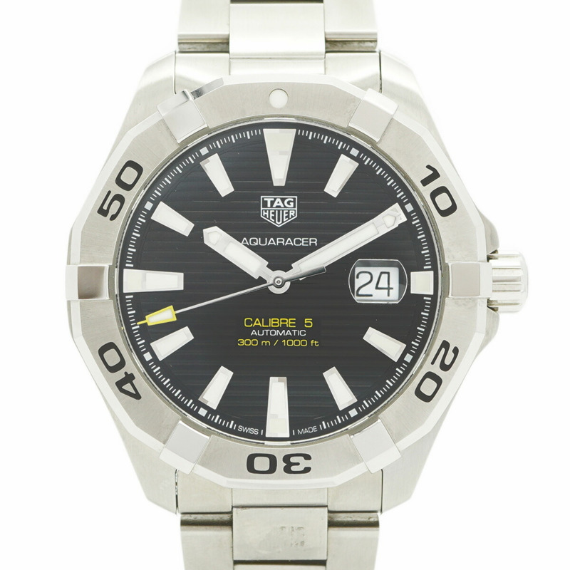 TAG Heuer Aquaracer WAY2010 黑色錶盤男士手錶-0