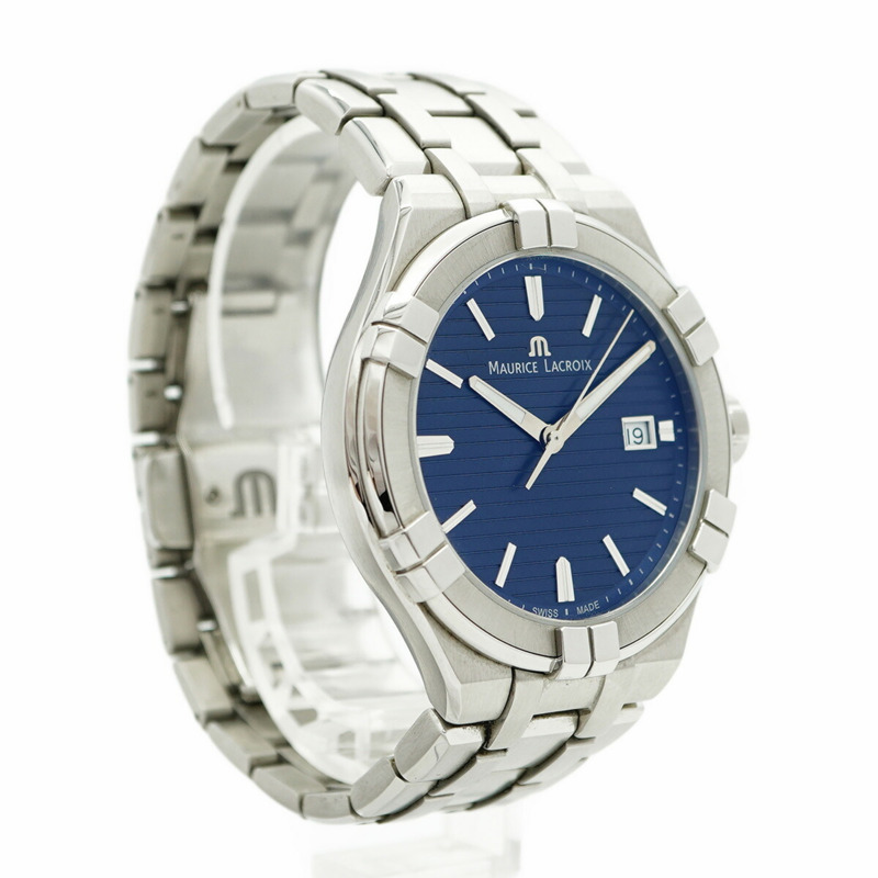 Maurice Lacroix Aikon Date AI1008 海軍藍錶盤男士腕錶-3
