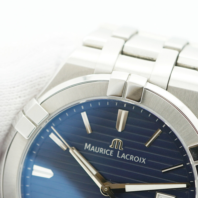 Maurice Lacroix Aikon Date AI1008 海軍藍錶盤男士腕錶-7