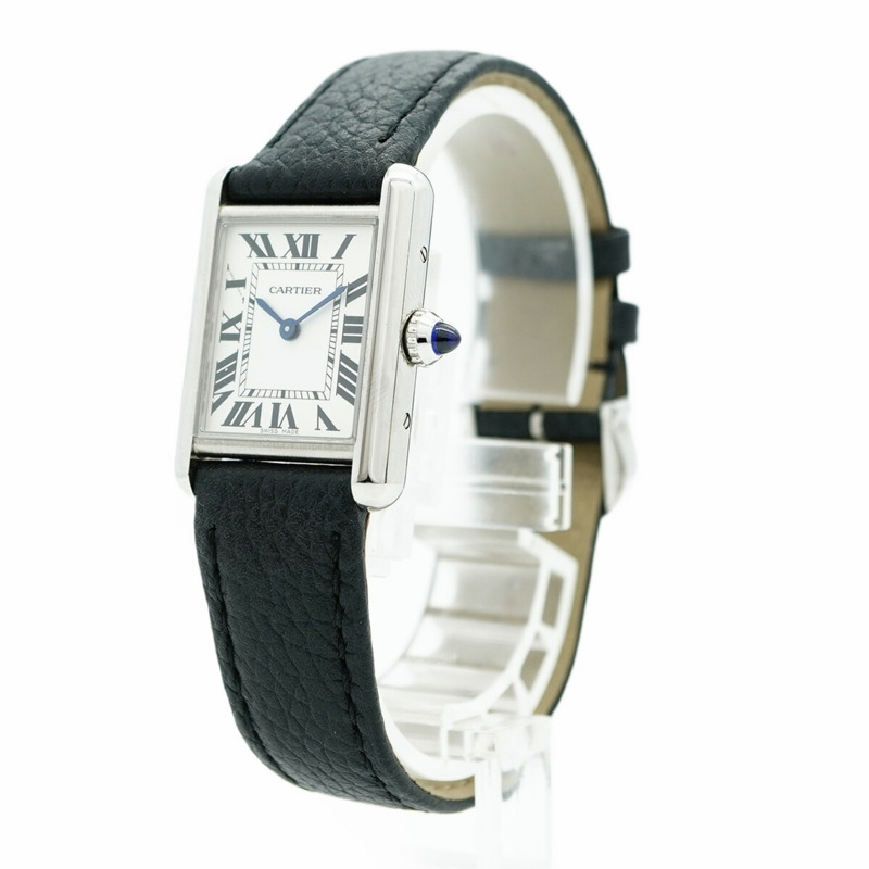 卡地亞 Tank Must SM WSTA0042 銀色錶盤小姐腕錶-1