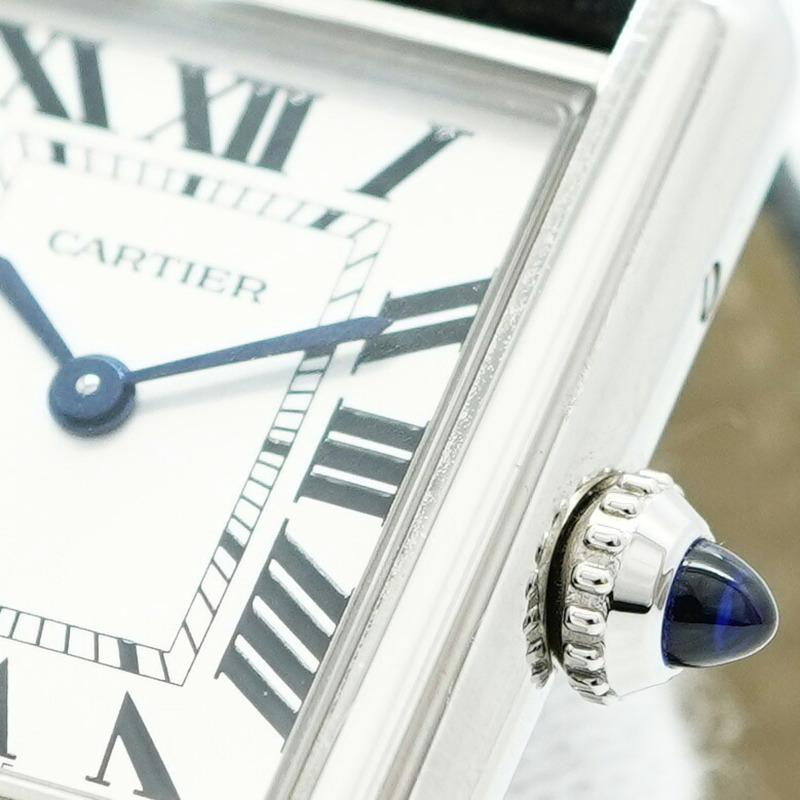 卡地亞 Tank Must SM WSTA0042 銀色錶盤小姐腕錶-6