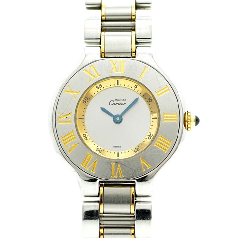 卡地亞 Must W10073R6 銀色錶盤小姐腕錶