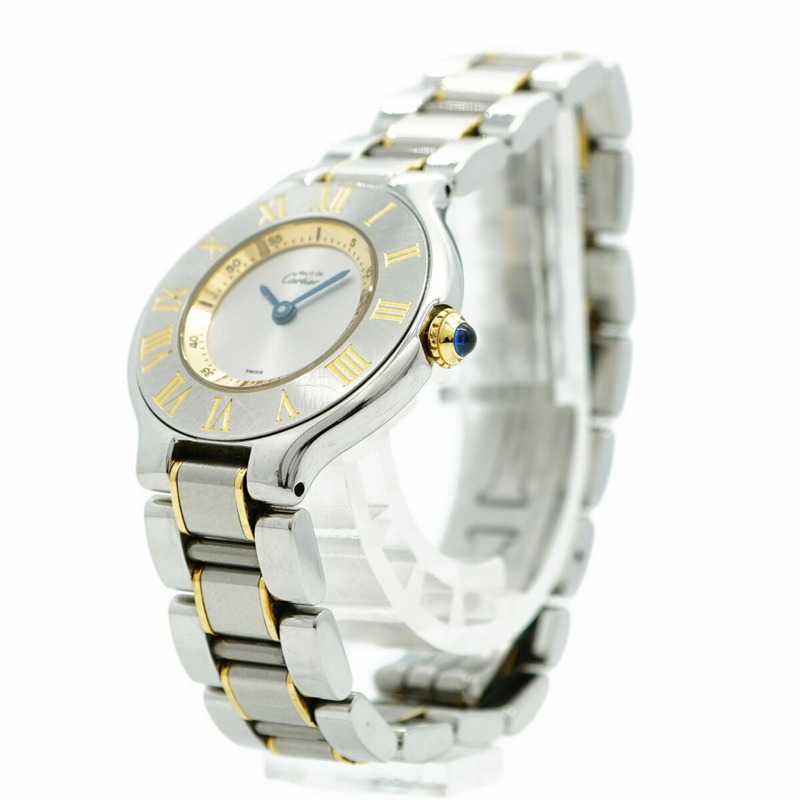 卡地亞 Must W10073R6 銀色錶盤小姐腕錶-2