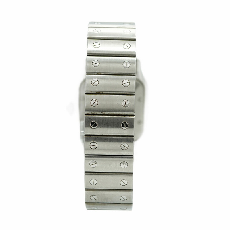 卡地亞 Santos Galbe LM W20055D6 銀色錶盤男士腕錶-7