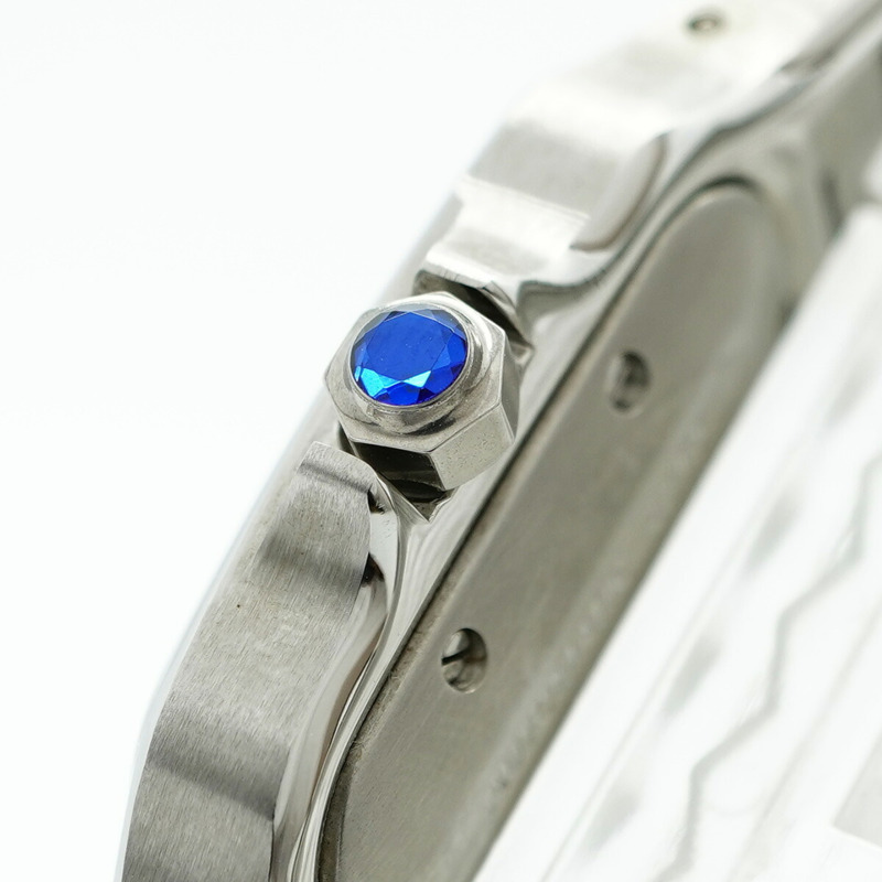 卡地亞 Santos Galbe LM W20055D6 銀色錶盤男士腕錶-10