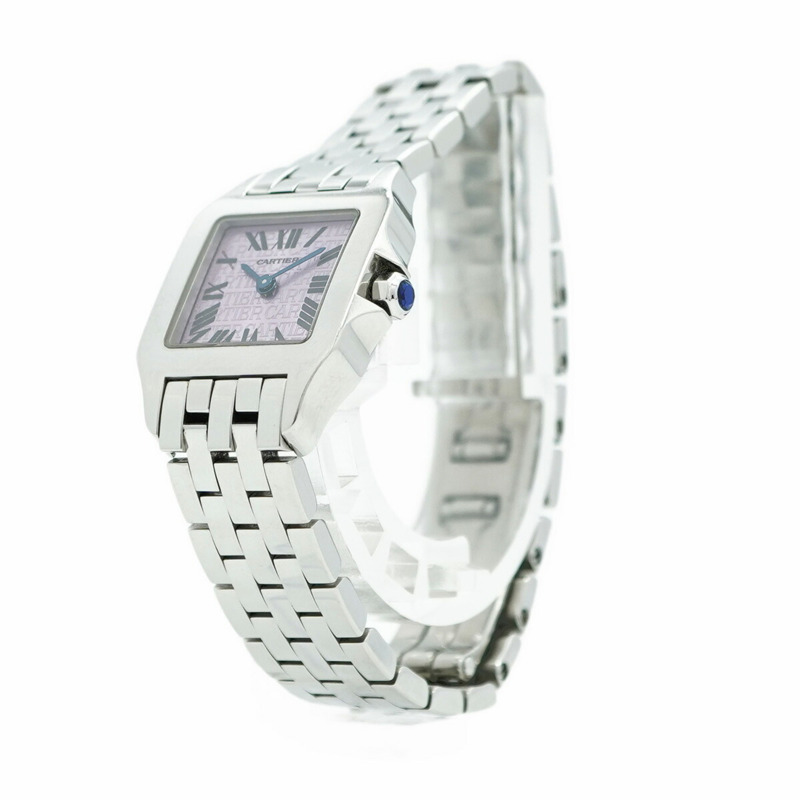 卡地亞 Santos SM W2510002 粉紅錶盤小姐腕錶-1