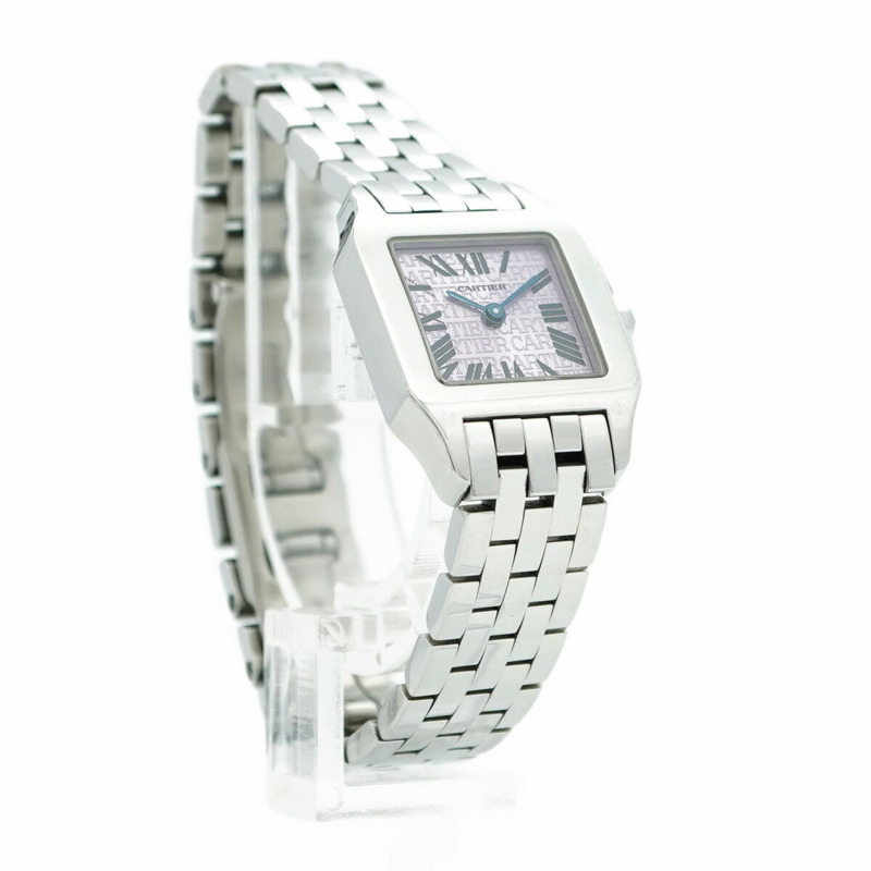 卡地亞 Santos SM W2510002 粉紅錶盤小姐腕錶-2