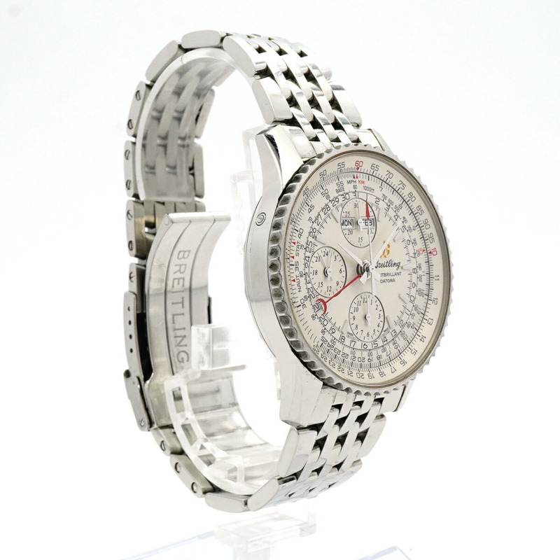 百年靈 Montbrillant A21330 銀色錶盤男錶-3