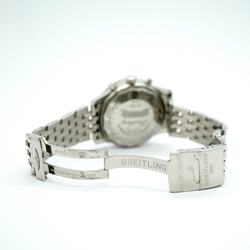 百年靈 Montbrillant A21330 銀色錶盤男錶-4