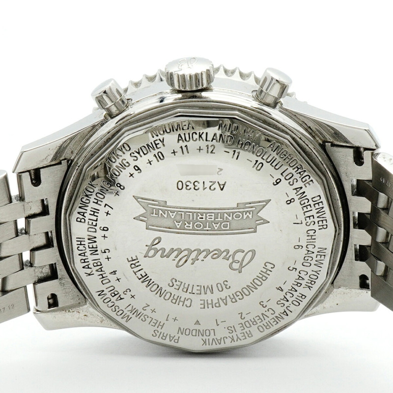 百年靈 Montbrillant A21330 銀色錶盤男錶-5