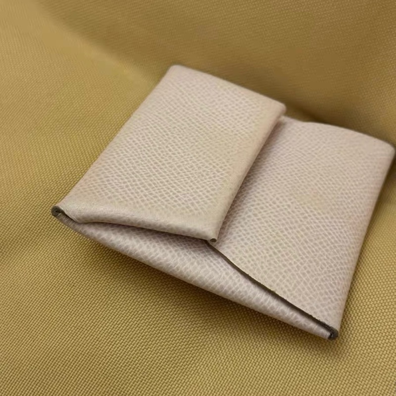 漏價 愛馬仕 Hermès 小皮件｜Calvi 零錢包/收納包｜淺粉色 U刻 EPSOM-5