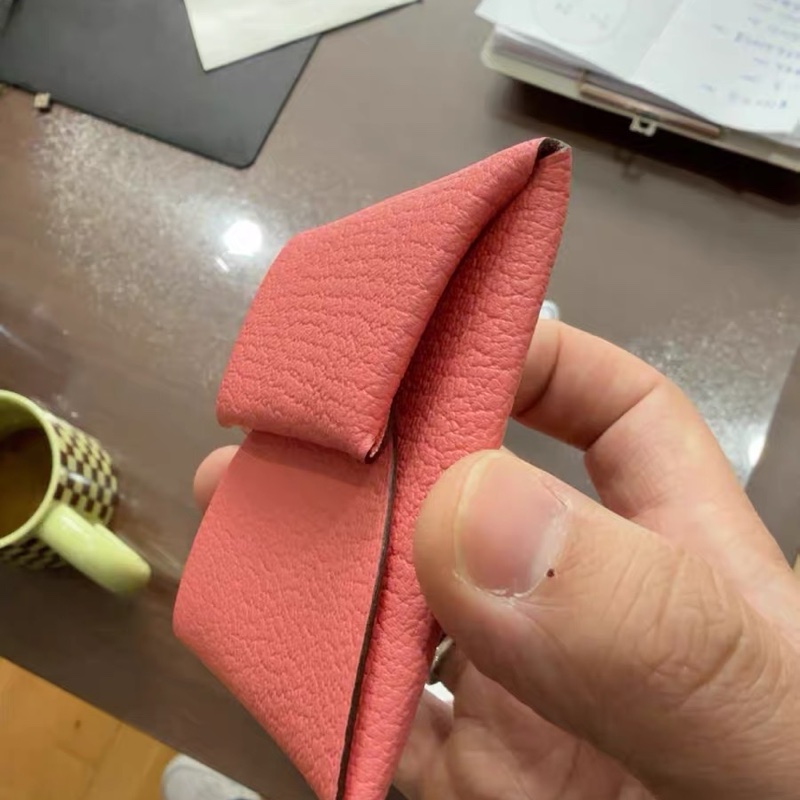 漏價 9.9新愛馬仕 Hermès 小皮件｜Bastia 零錢包/收納包｜粉色 C刻 EPSOM-4