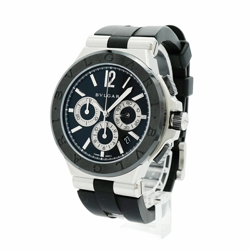 寶格麗 Diagono DG42SCCH 黑色錶盤男士腕錶-2