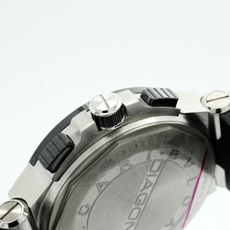 寶格麗 Diagono DG42SCCH 黑色錶盤男士腕錶-9