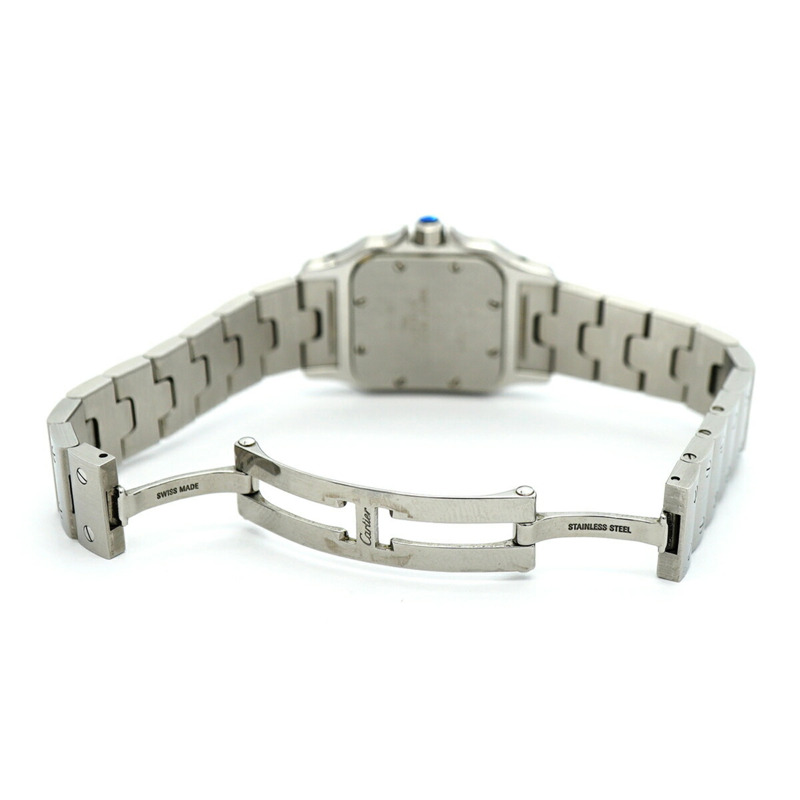 卡地亞 Santos Galbee SM W20056D6 象牙色錶盤女士腕錶-4