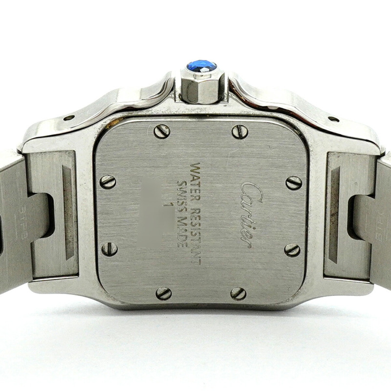 卡地亞 Santos Galbee SM W20056D6 象牙色錶盤女士腕錶-5