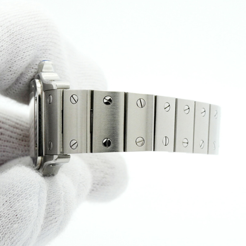 卡地亞 Santos Galbee SM W20056D6 象牙色錶盤女士腕錶-6