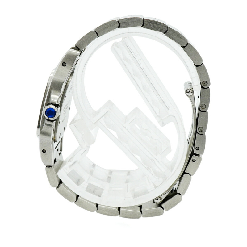 卡地亞 Santos Galbee SM W20056D6 象牙色錶盤女士腕錶-8