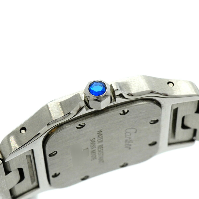 卡地亞 Santos Galbee SM W20056D6 象牙色錶盤女士腕錶-10