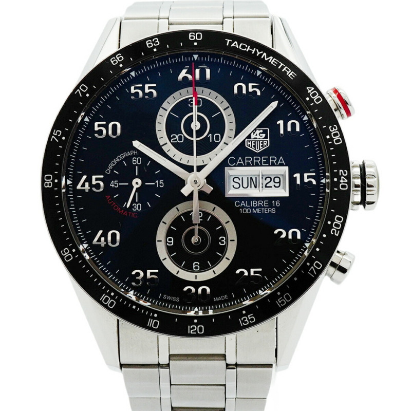 TAG Heuer Carrera CV2A10 黑色錶盤男士腕錶-0