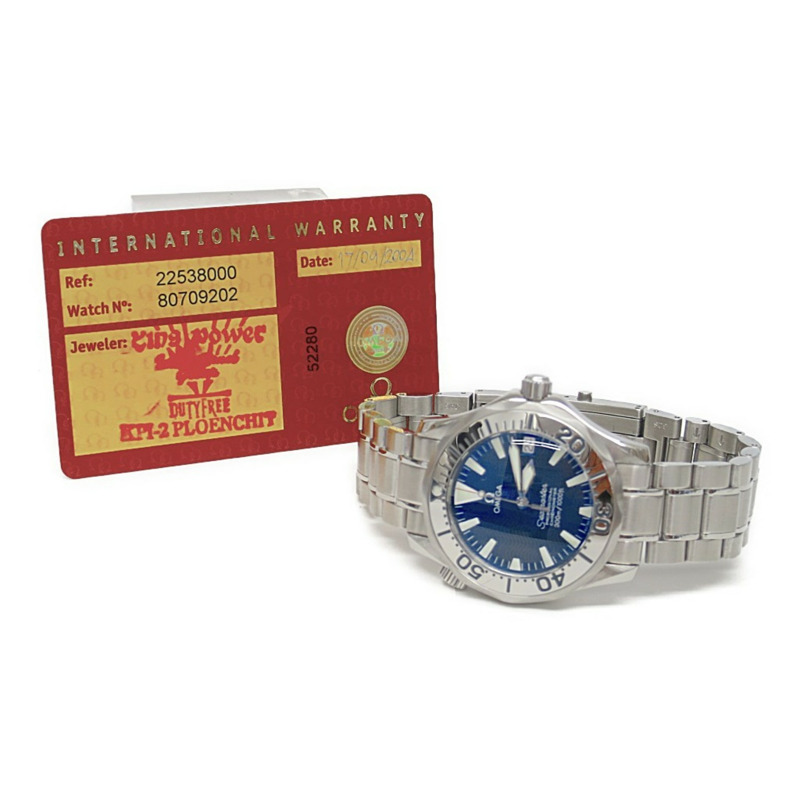 歐米茄海馬系列專業300公尺潛水錶，中型精鋼腕錶，型號2253.80，拋光款-5