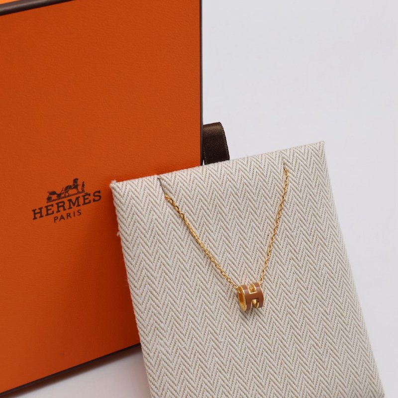 HERMES Mini pop H項鍊 - 新棕金-6