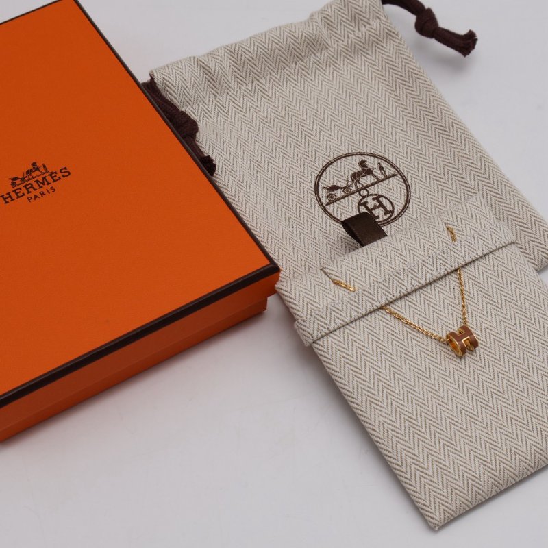 HERMES Mini pop H項鍊 - 新棕金-7