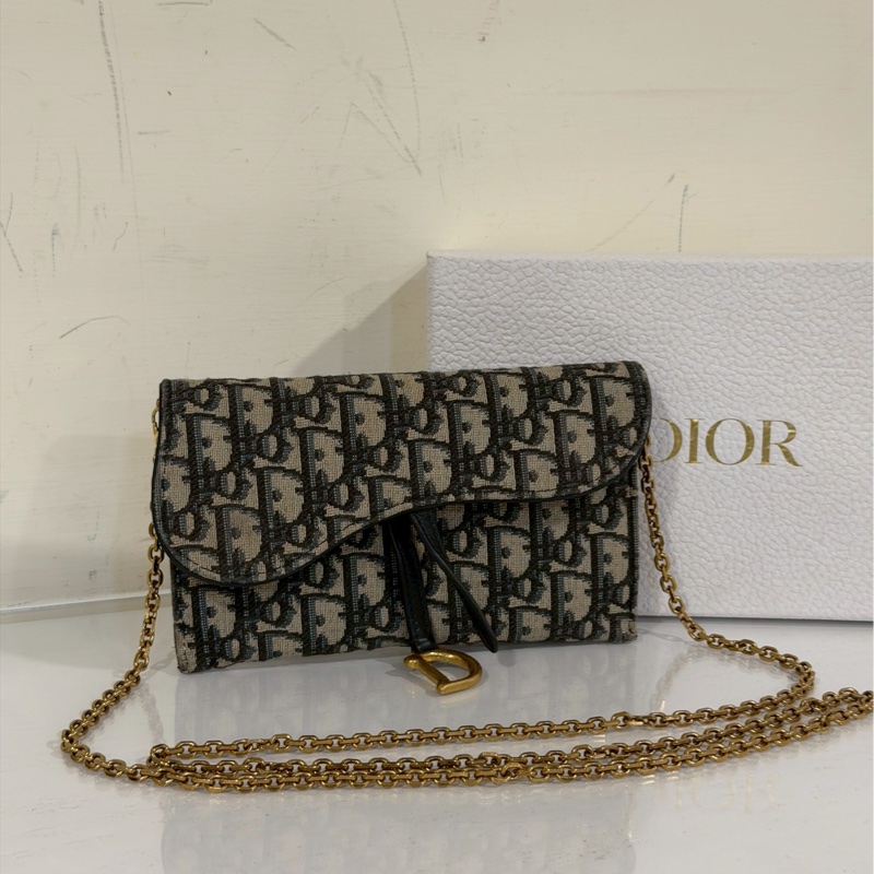 絕美日常款✨99新🆕Dior迪奧老花Saddle小號woc單肩斜挎包-7