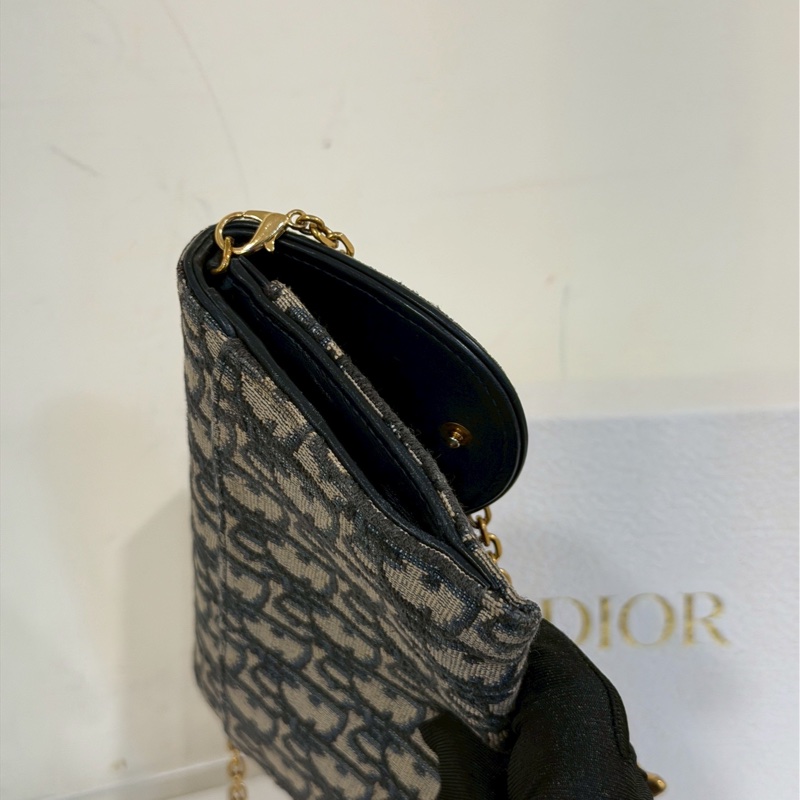 絕美日常款✨99新🆕Dior迪奧老花Saddle小號woc單肩斜挎包-10