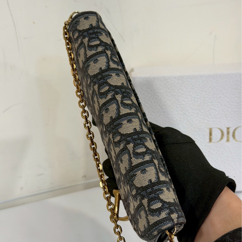 絕美日常款✨99新🆕Dior迪奧老花Saddle小號woc單肩斜挎包-11