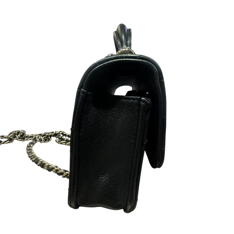 【美收精品】CHANEL黑色羊皮24 PHONE HANDLE 4-833-2